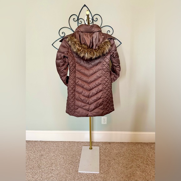 Kenneth Cole Reaction Women’s Faux-Fur-Trim Hooded Puffer Coat - Picture 2 of 6